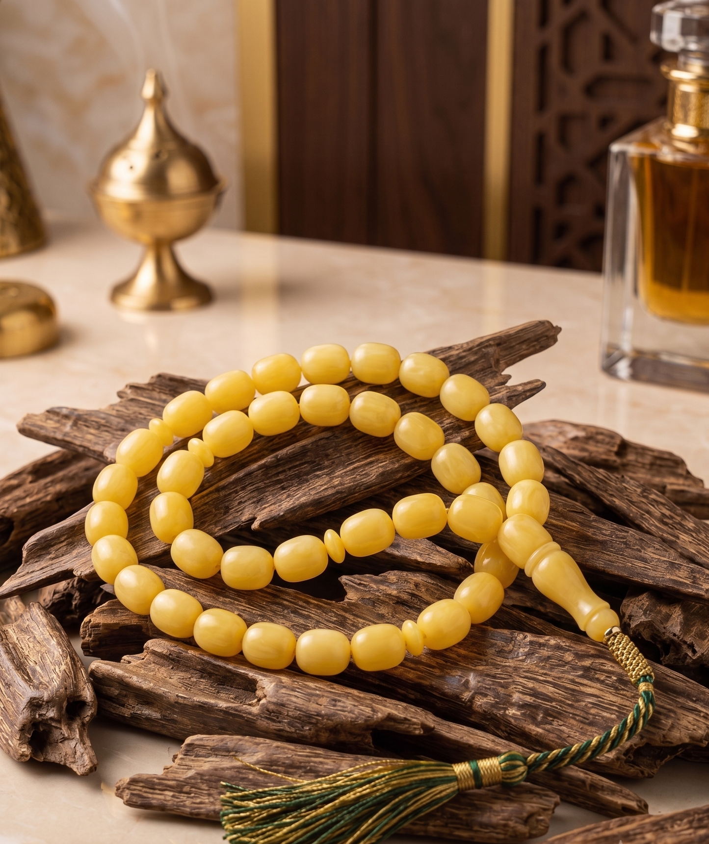 مسبحة الأمبر الفاخرة | عطر أصيل يدوم طويلاً 🌟 هدية لا تُنسى