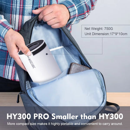 Portable 4K Projector - Wifi, Bluetooth & Android OS with 8000+ Apps