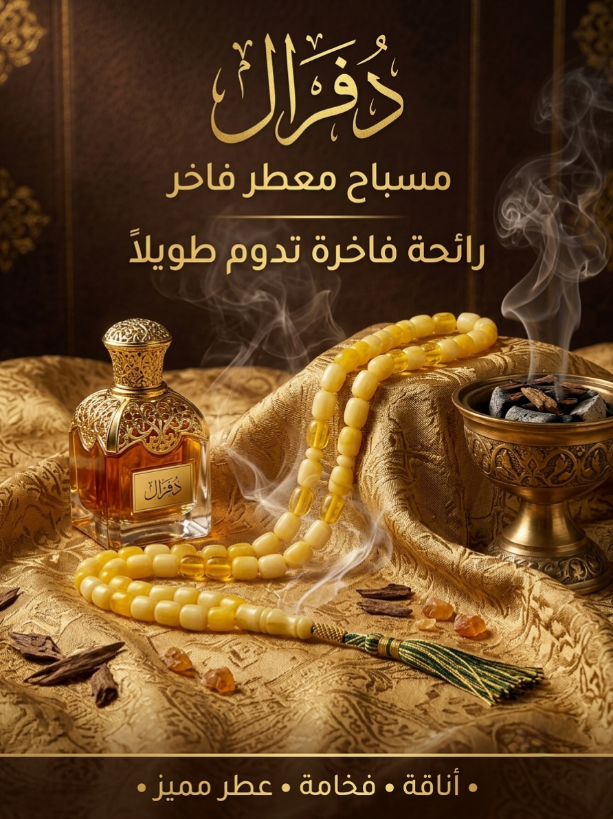 مسبحة الأمبر الفاخرة | عطر أصيل يدوم طويلاً 🌟 هدية لا تُنسى